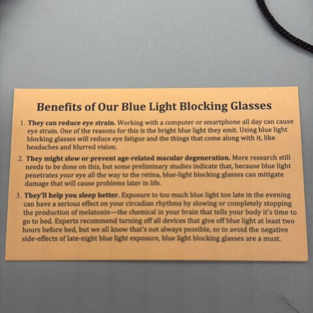 Oaxygen Blue Light Blocking Glasses Lightweight